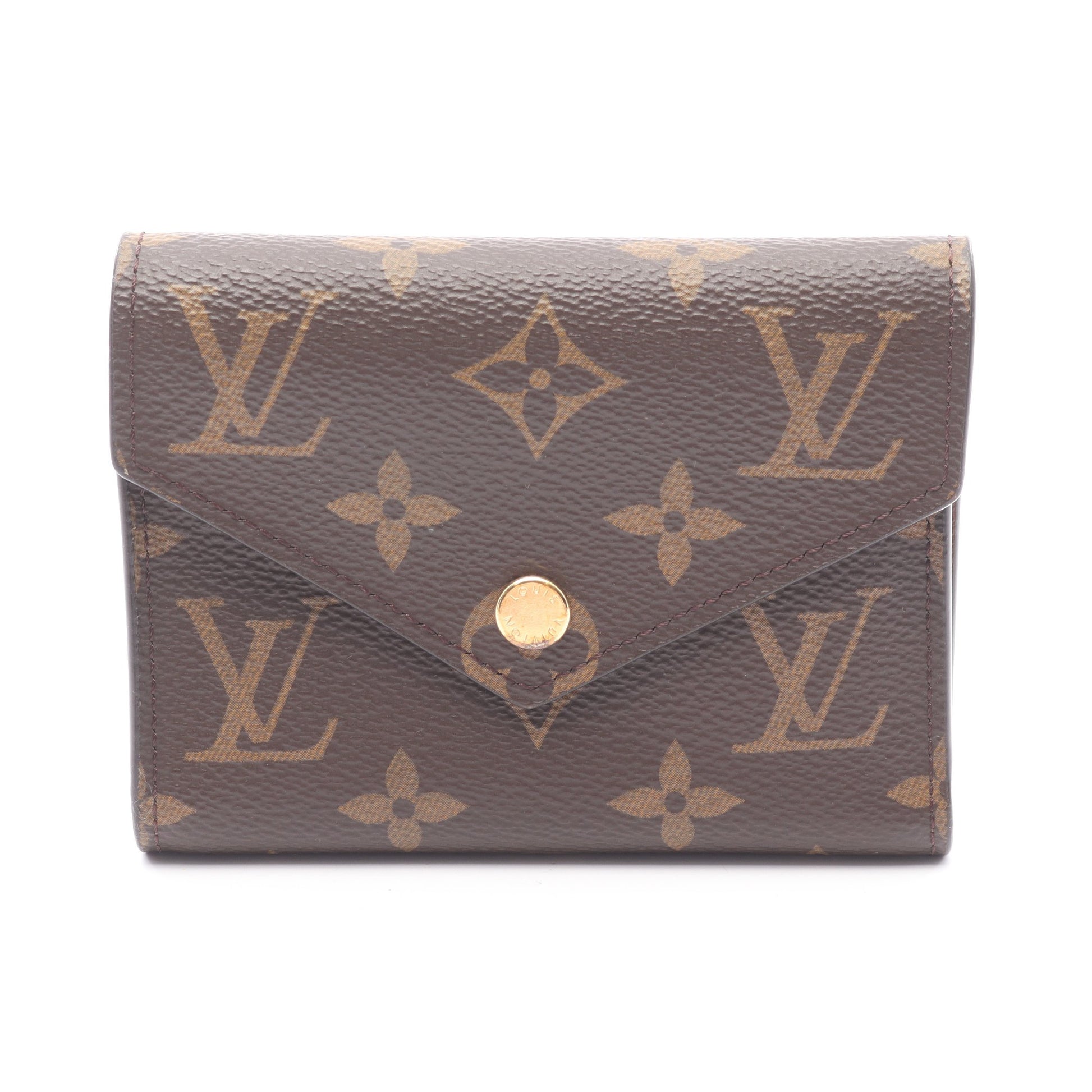 ポルトフォイユ ヴィクトリーヌ モノグラム 三つ折り財布 PVC ブラウン ルイヴィトン 財布・小物 LOUIS VUITTON