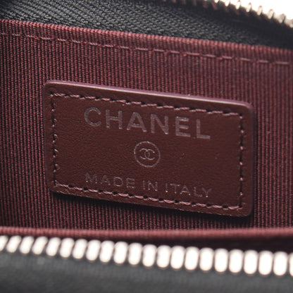 クラシック ジップ コインパース マトラッセ コインケース キャビアスキン ブラック シルバー金具 シャネル 財布・小物 CHANEL