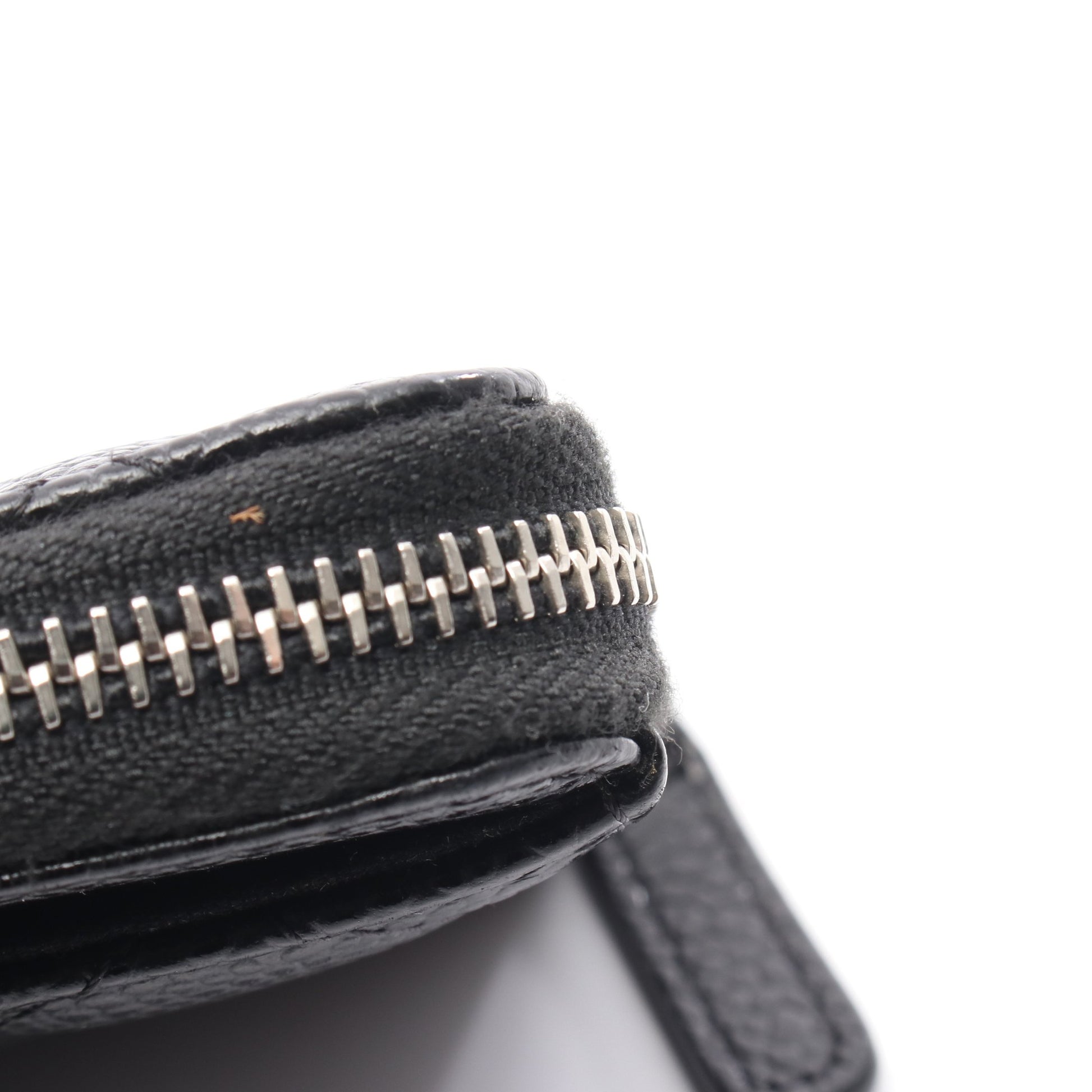 クラシック ジップ コインパース マトラッセ コインケース キャビアスキン ブラック シルバー金具 シャネル 財布・小物 CHANEL