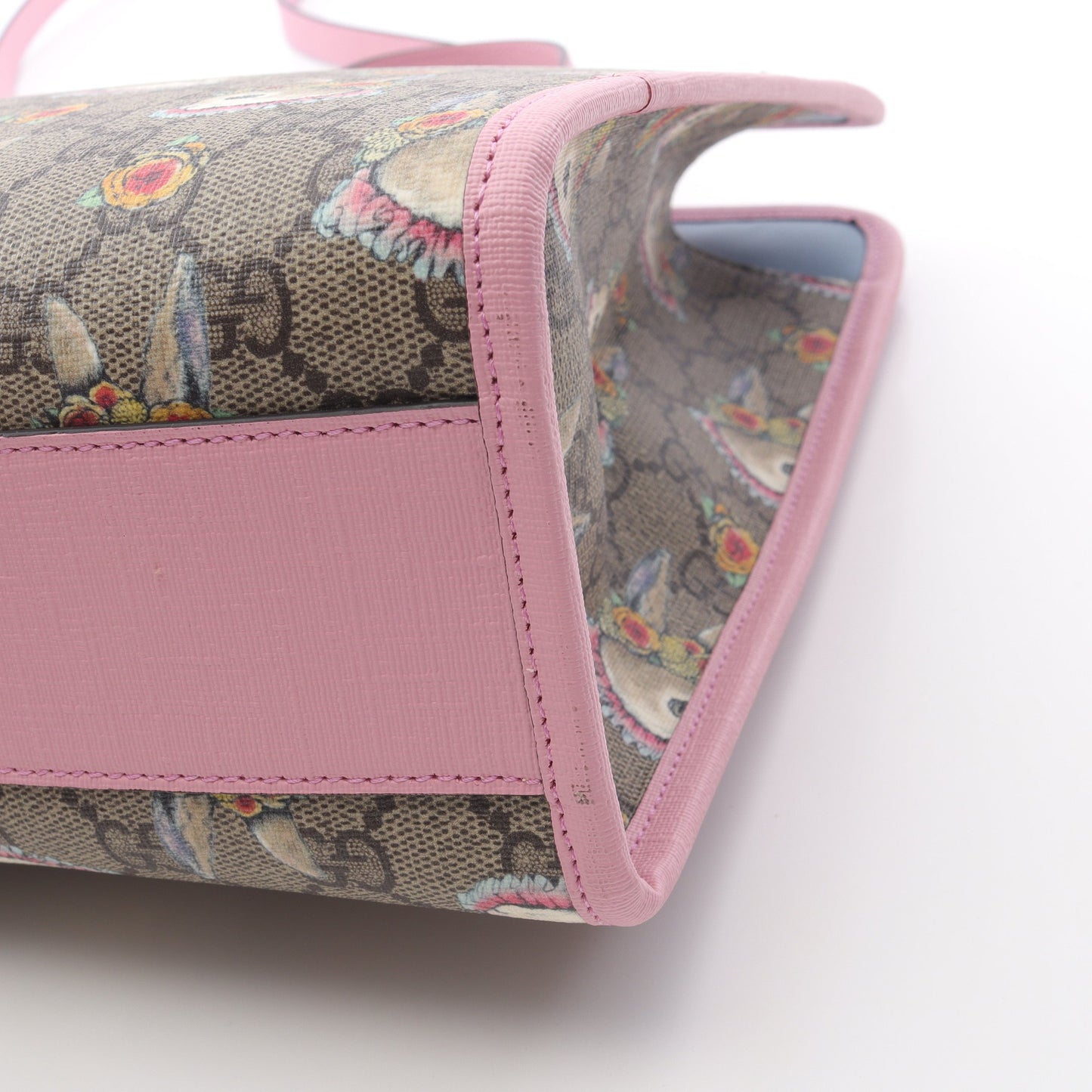 GUCCI × HIGUCHI YUKO チルドレンズ GGスプリーム ショルダーバッグ PVC レザー ベージュ ピンク 2WAY グッチ バッグ GUCCI