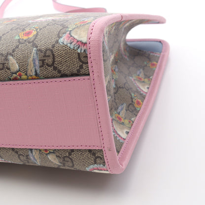 GUCCI × HIGUCHI YUKO チルドレンズ GGスプリーム ショルダーバッグ PVC レザー ベージュ ピンク 2WAY グッチ バッグ GUCCI