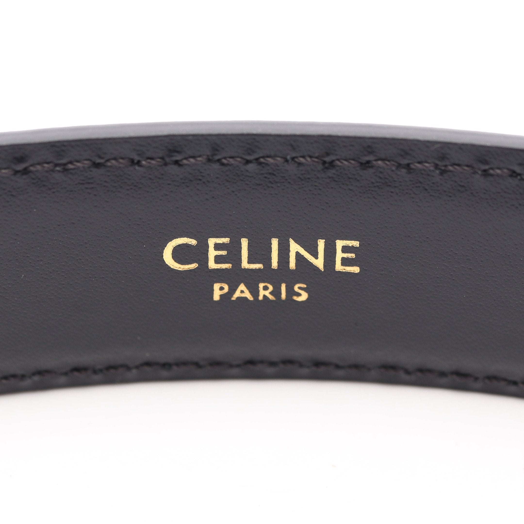 トリオンフ ベルト レザー ブラック ゴールド金具 セリーヌ – RECLO