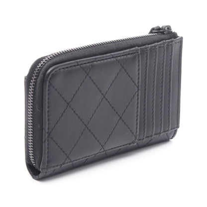 マトラッセ コインケース レザー ブラック ブラック金具 シャネル 財布・小物 CHANEL