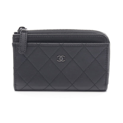 マトラッセ コインケース レザー ブラック ブラック金具 シャネル 財布・小物 CHANEL