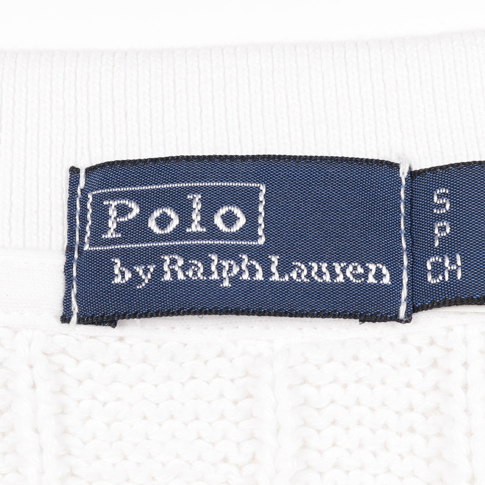 ケーブルニット ポロシャツ コットン ホワイト ポロラルフローレン トップス Polo Ralph Lauren