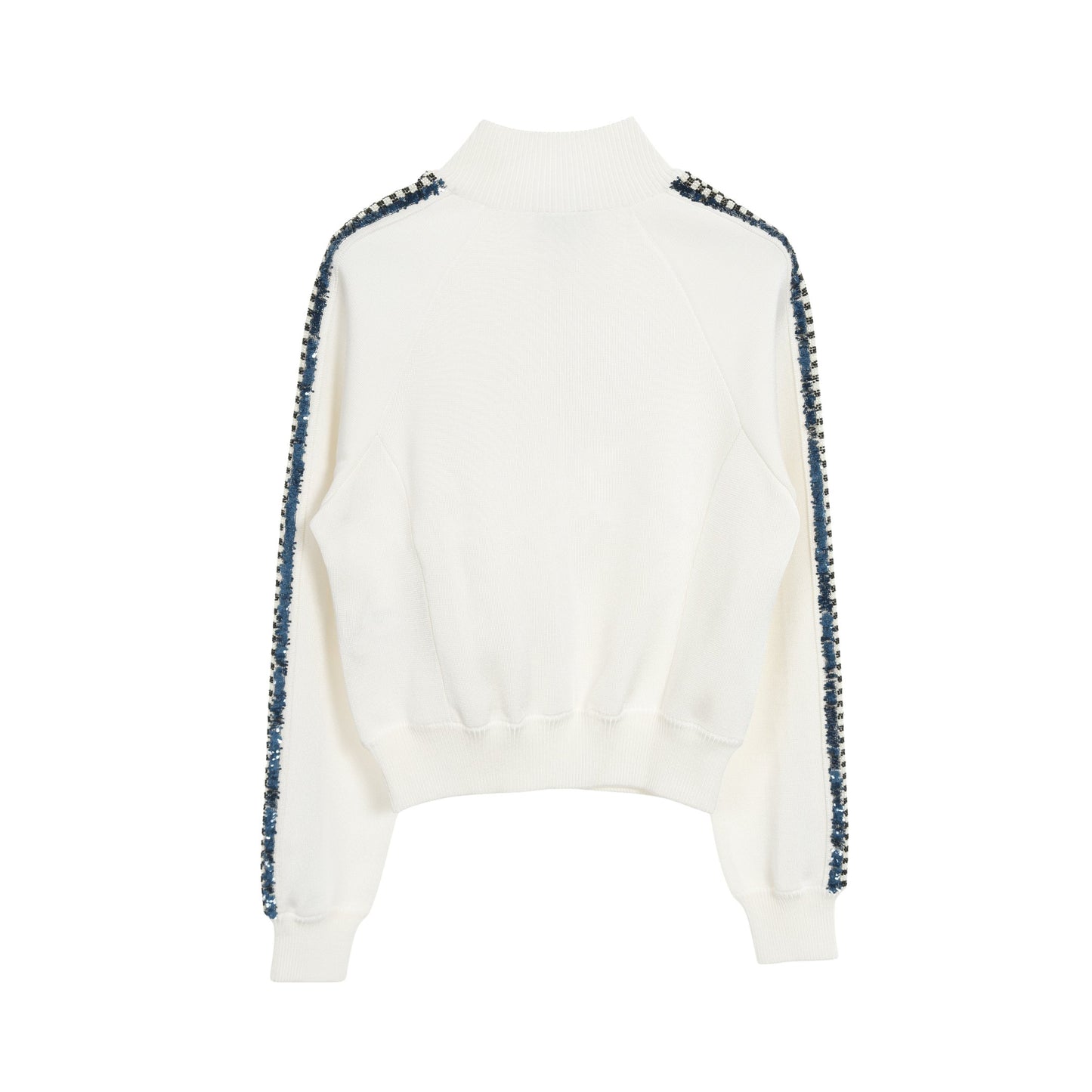 ブルゾン ビーズ スパンコール ロゴワッペン ビスコース オフホワイト マルチカラー 23C シャネル アウター CHANEL