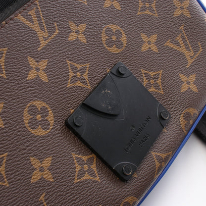 Sロック メッセンジャー モノグラムマカサー ハンドバッグ PVC レザー ブラウン ブルー 2WAY ルイヴィトン バッグ LOUIS VUITTON