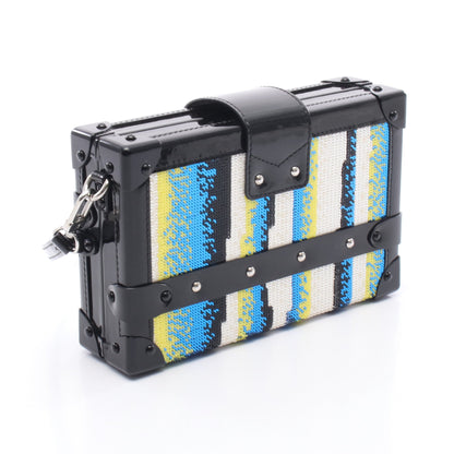 プティット マル ショルダーバッグ スパンコール エナメルレザー ブルー マルチカラー ブラック ルイヴィトン バッグ LOUIS VUITTON