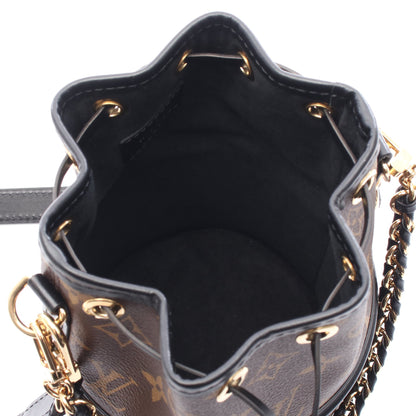 カノエ モノグラム チェーンハンドバッグ PVC レザー ブラウン ブラック 2WAY ルイヴィトン バッグ LOUIS VUITTON