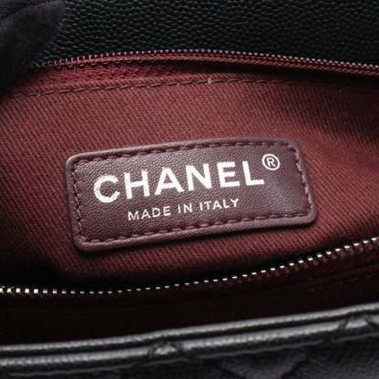 マトラッセ ココハンドル ハンドバッグ キャビアスキン ブラック アンティークシルバー金具 2WAY シャネル バッグ CHANEL