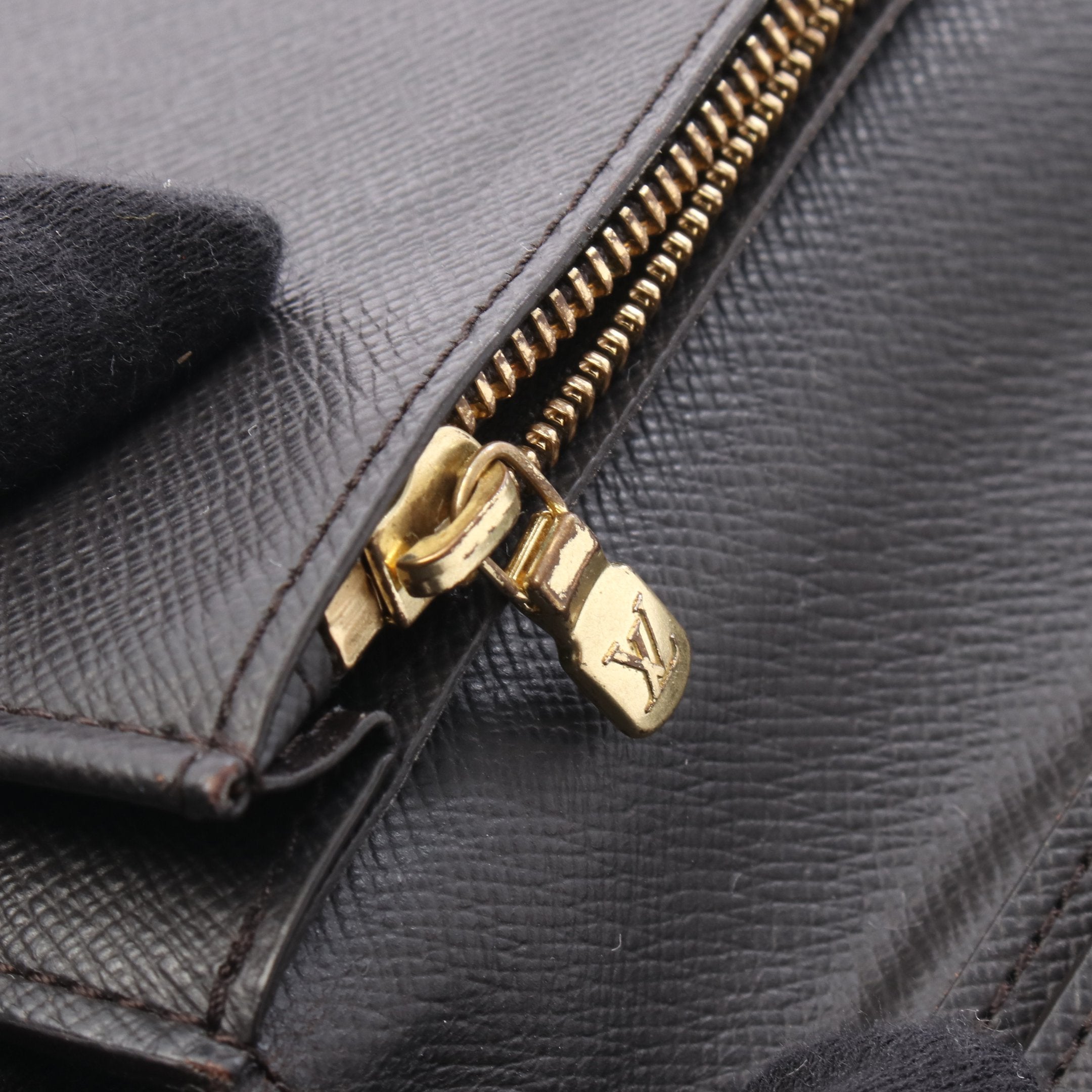 ポルトフォイユ ブラザ ダミエエベヌ 二つ折り長財布 PVC ブラウン ポルトフォイユ ブラザ ダミエエベヌ 二つ折り長財布 PVC ブラウン