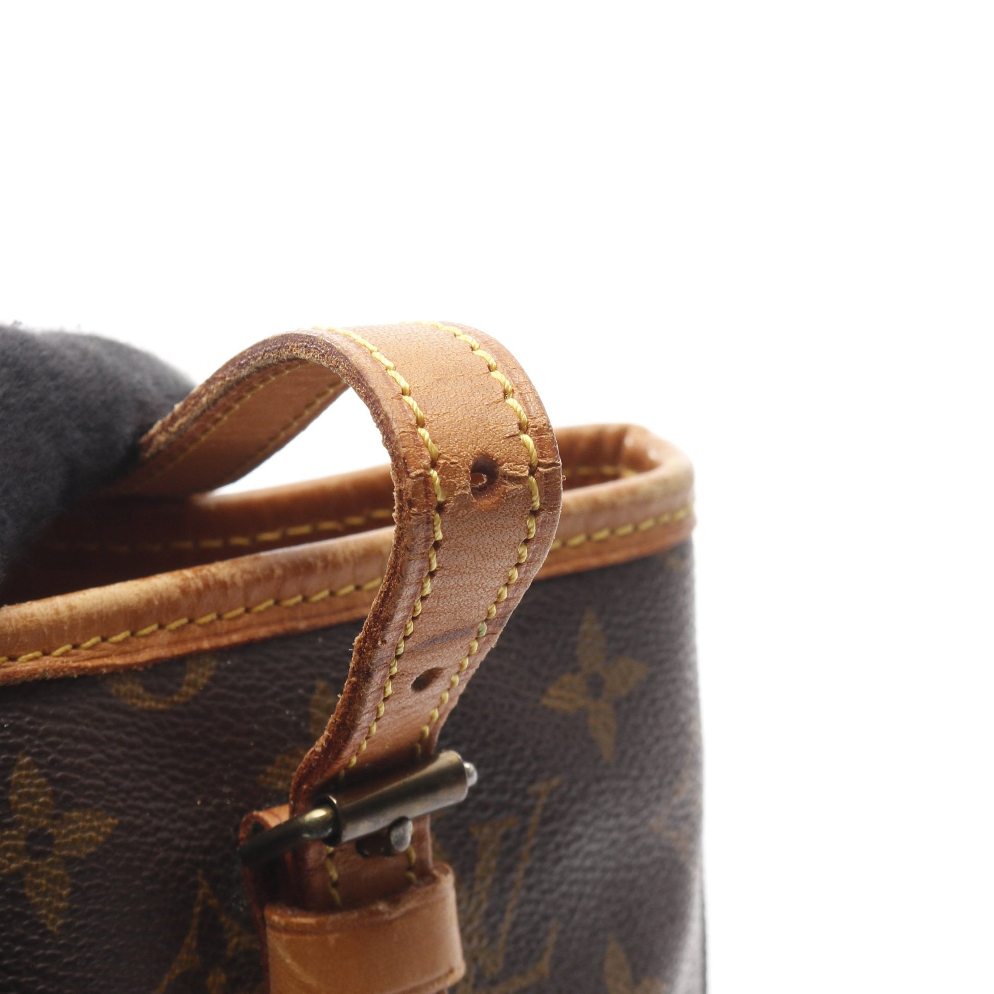 バケットPM モノグラム ハンドバッグ PVC レザー ブラウン ルイヴィトン バッグ LOUIS VUITTON