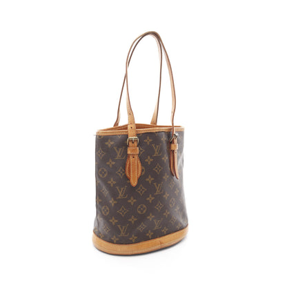 バケットPM モノグラム ハンドバッグ PVC レザー ブラウン ルイヴィトン バッグ LOUIS VUITTON