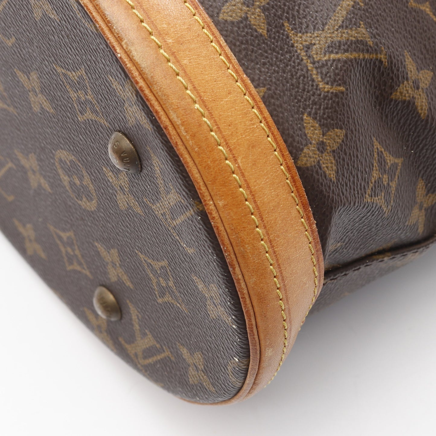 バケットPM モノグラム ハンドバッグ PVC レザー ブラウン ルイヴィトン バッグ LOUIS VUITTON
