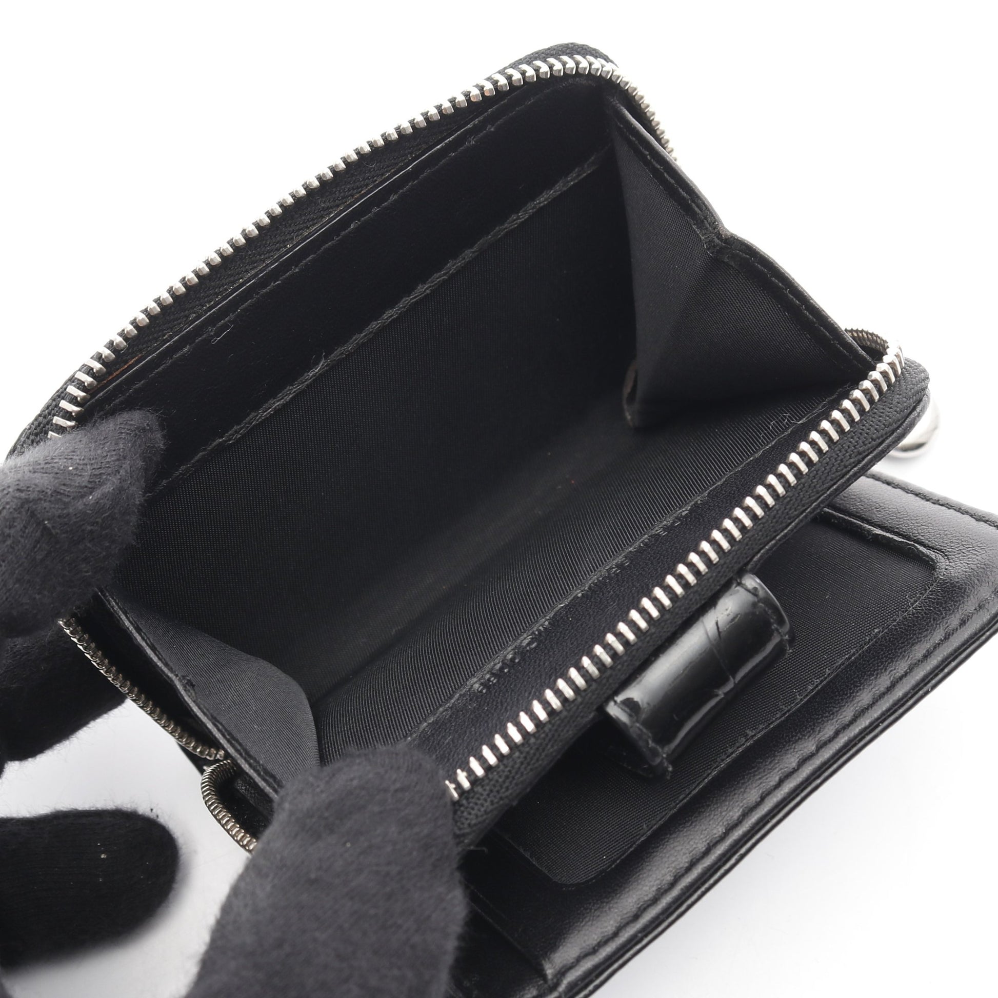 トロッター 二つ折り財布 コンパクトウォレット エナメルレザー  