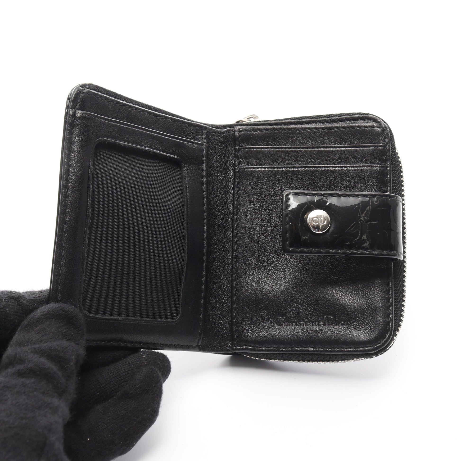 トロッター 二つ折り財布 コンパクトウォレット エナメルレザー  