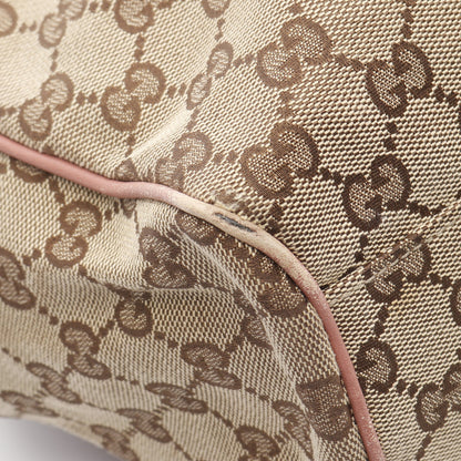 スーキー GGキャンバス ハンドバッグ キャンバス レザー ベージュ ブラウン ピンク グッチ バッグ GUCCI