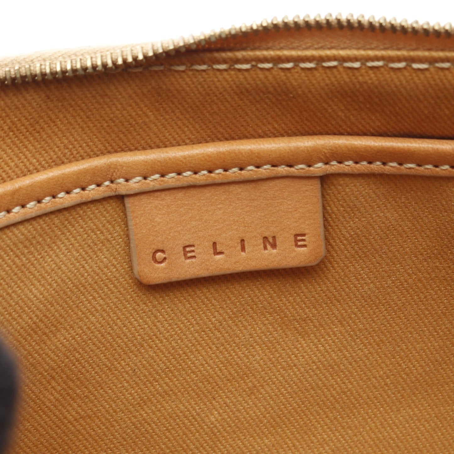 マカダム ショルダーバッグ PVC レザー ベージュ ライトブラウン セリーヌ バッグ CELINE
