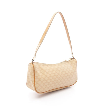 マカダム ショルダーバッグ PVC レザー ベージュ ライトブラウン セリーヌ バッグ CELINE