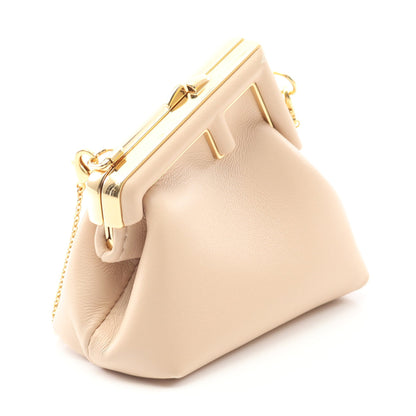 ナノ チェーンショルダーバッグ レザー ピンクベージュ フェンディ バッグ FENDI