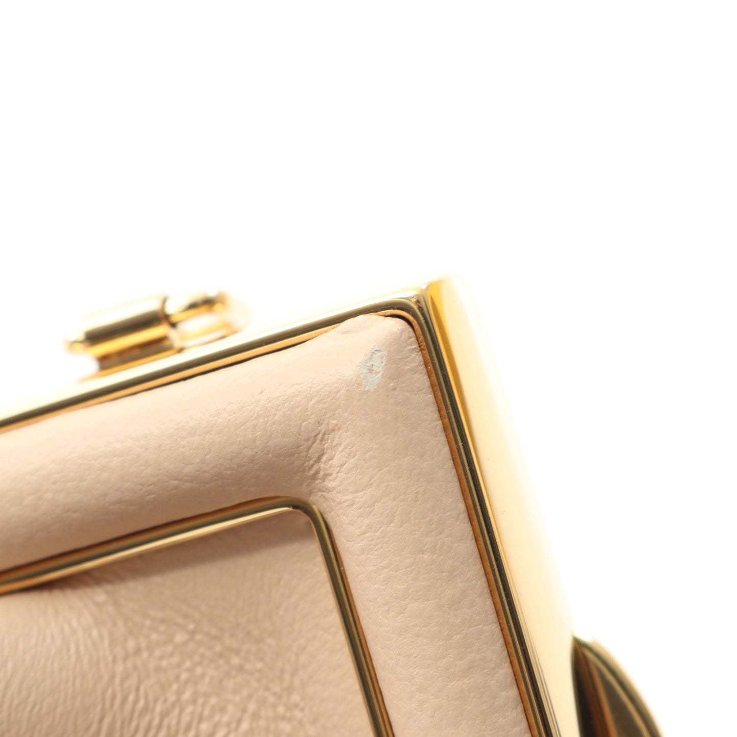 ナノ チェーンショルダーバッグ レザー ピンクベージュ フェンディ バッグ FENDI