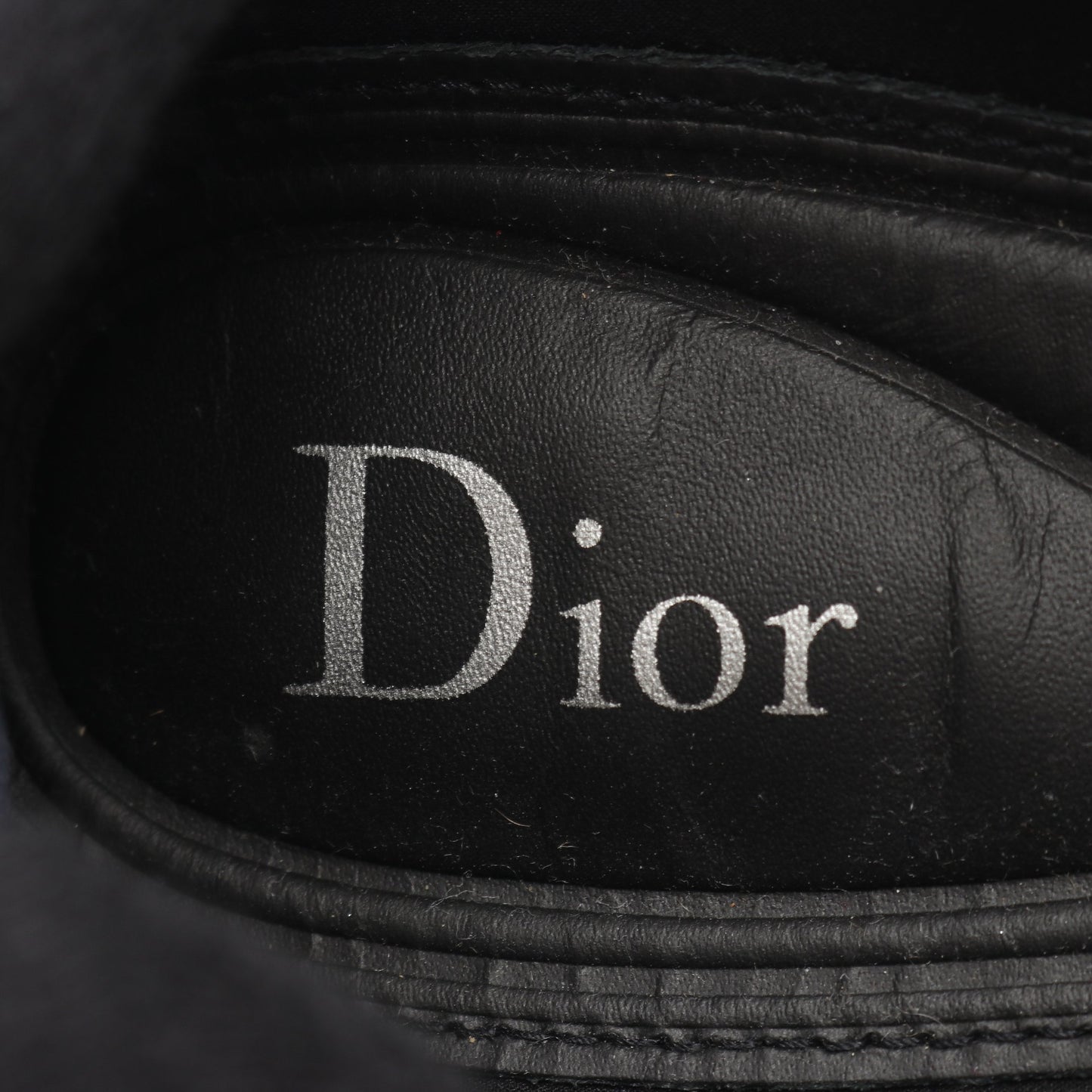スリッポン スニーカー ファブリック ネイビー シルバー スパンコール ビーズ 刺繍 ディオール シューズ DIOR