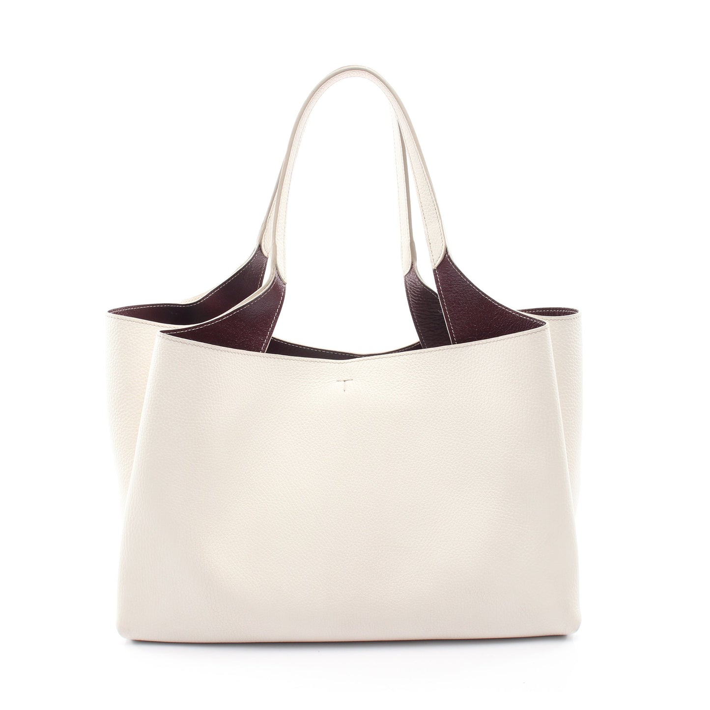 Tタイムレス ハンドバッグ トートバッグ レザー ホワイト トッズ バッグ TOD'S