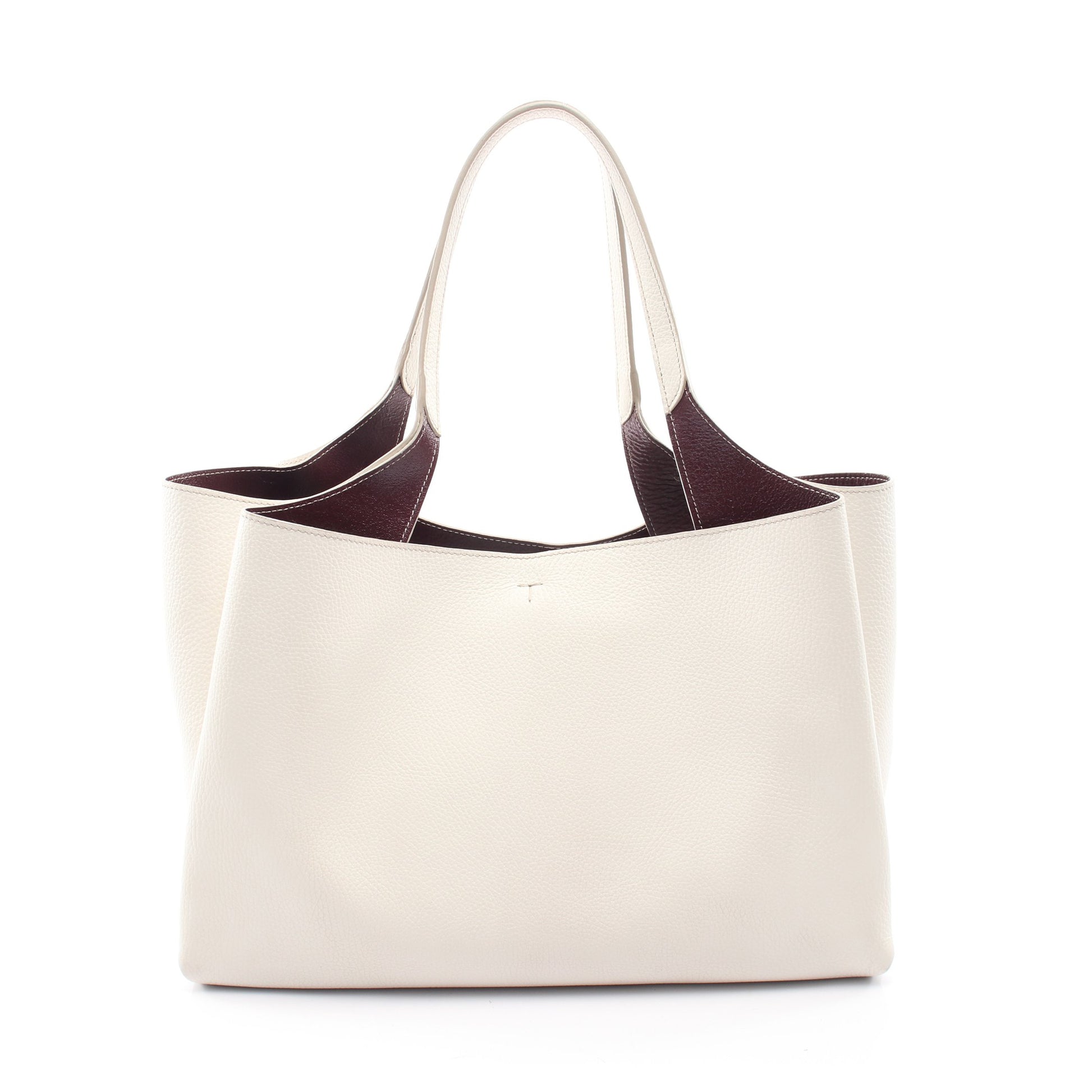 Tタイムレス ハンドバッグ トートバッグ レザー ホワイト トッズ バッグ TOD'S