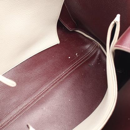 Tタイムレス ハンドバッグ トートバッグ レザー ホワイト トッズ バッグ TOD'S