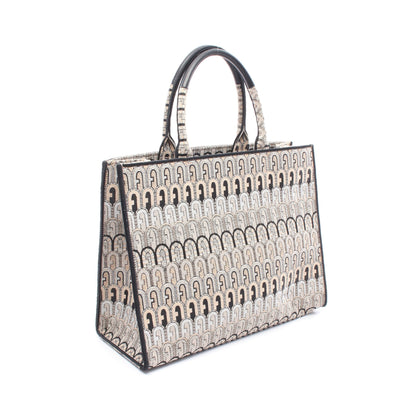 オポチュニティ ハンドバッグ トートバッグ キャンバス ベージュ マルチカラー フルラ バッグ FURLA