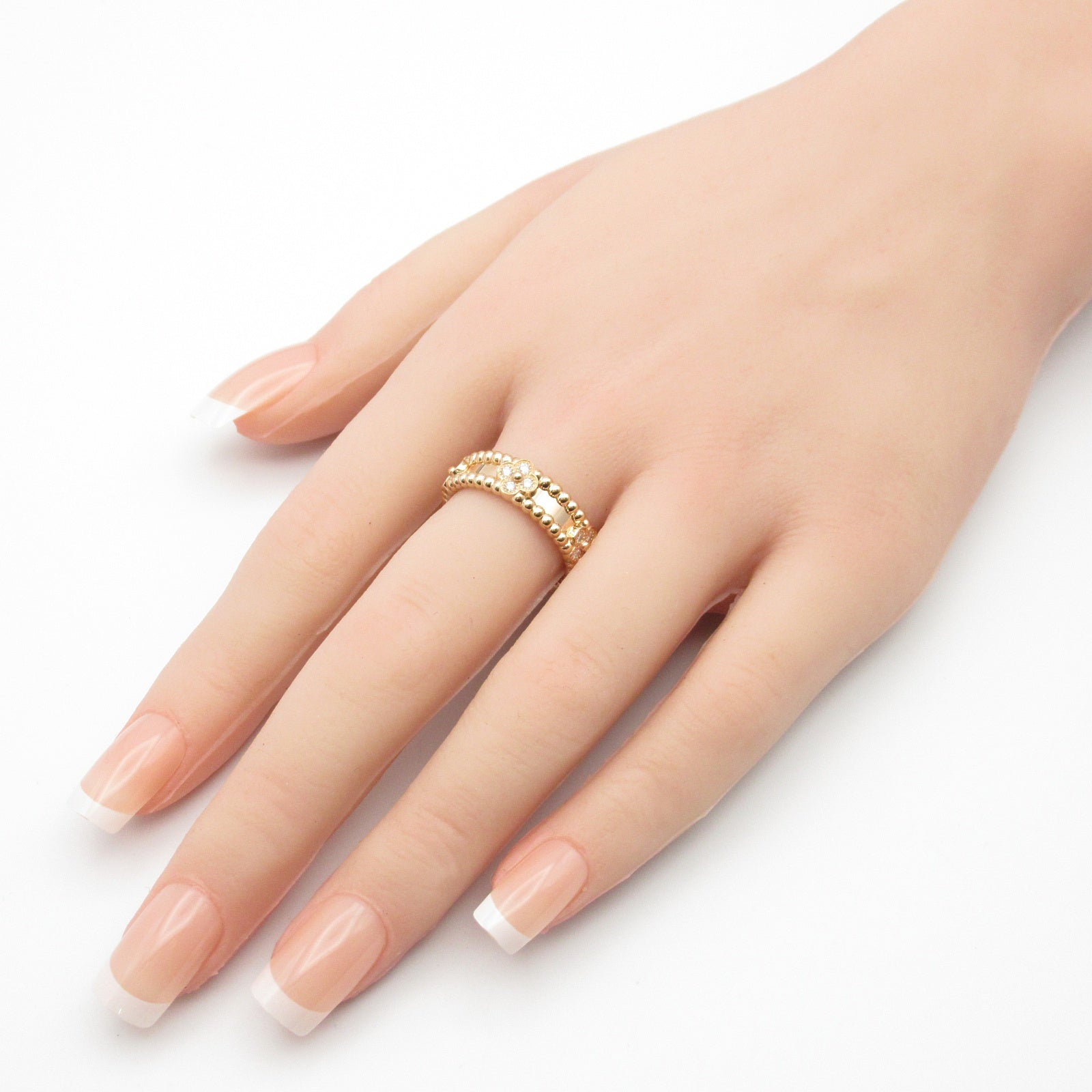 ペルレ スウィートクローバー リング ダイヤ リング 指輪 K18PG