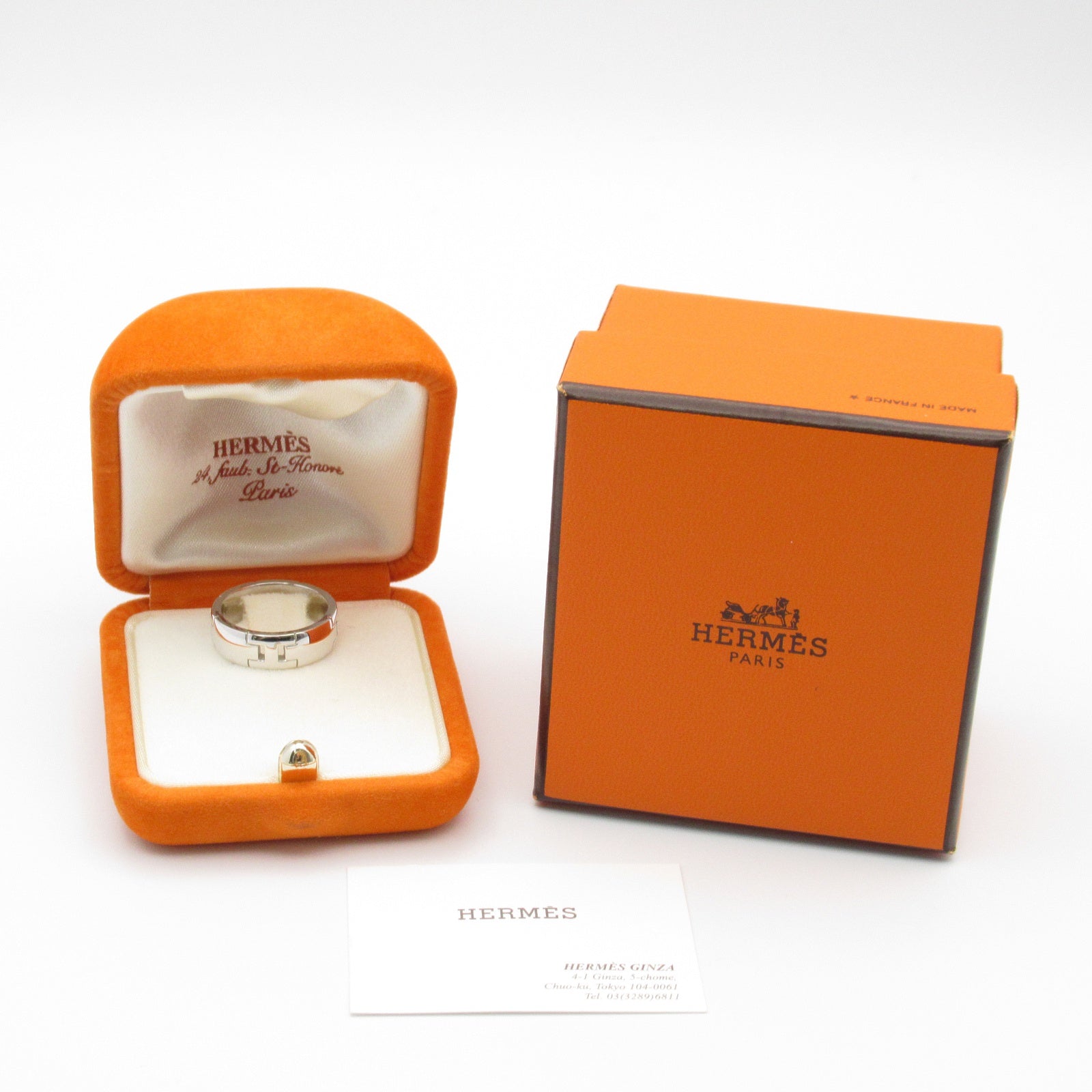 HERMES エルメス リング ヘラクレス K18WG ホワイトゴールド　48 HERMES エルメス K18WG ホワイトゴールド エヴァー ヘラクレス リング