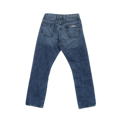 JEAN STRTLG FBRC CHクロス ホースシューボタン デニムパンツ コットン ブルー クロムハーツ ボトムス Chrome Hearts