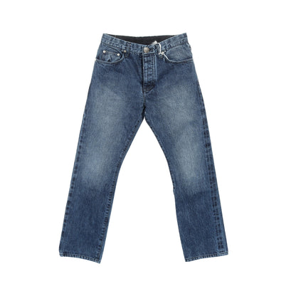 JEAN STRTLG FBRC CHクロス ホースシューボタン デニムパンツ コットン ブルー クロムハーツ ボトムス Chrome Hearts