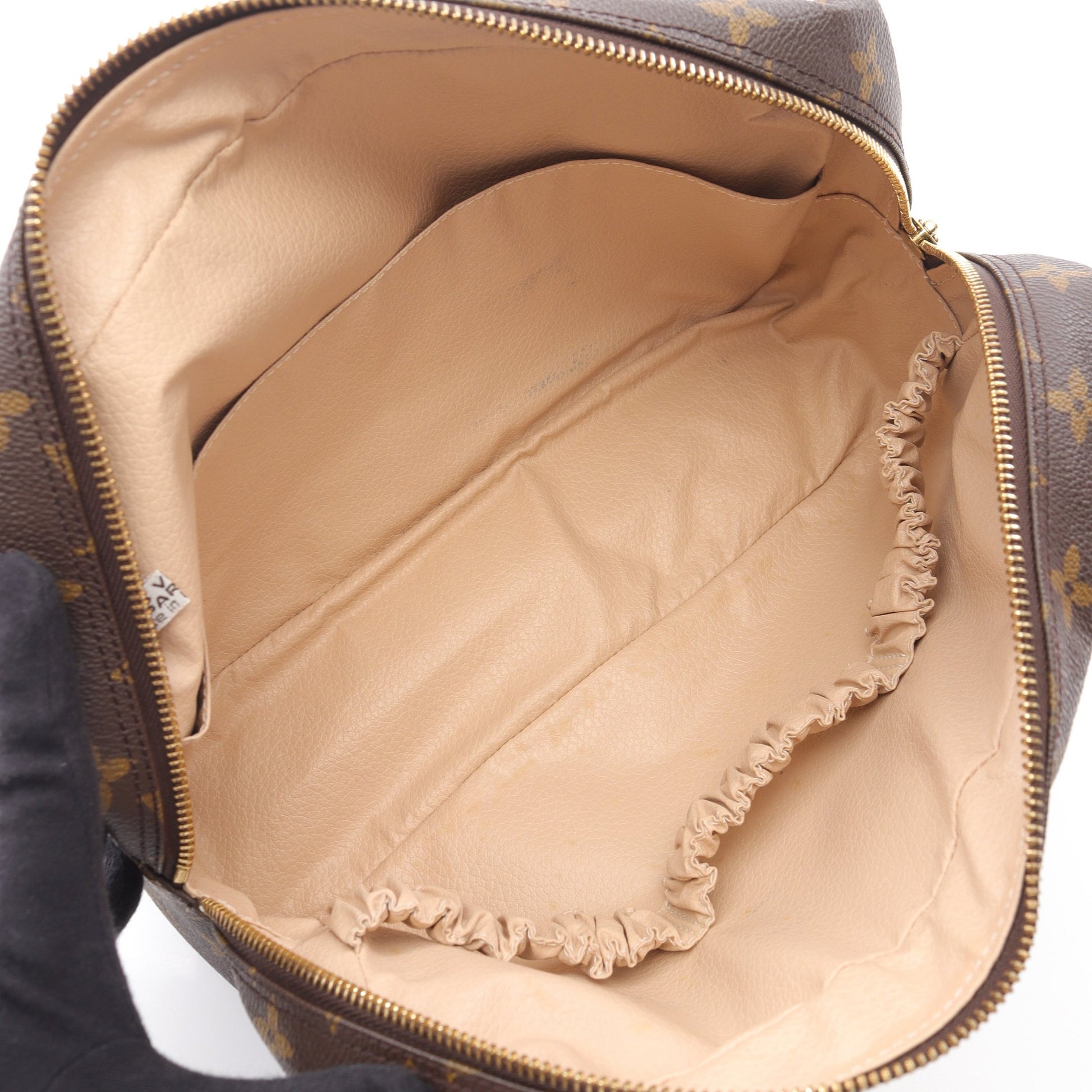 トゥルース トワレット28 モノグラム コスメポーチ PVC ブラウン ルイ  