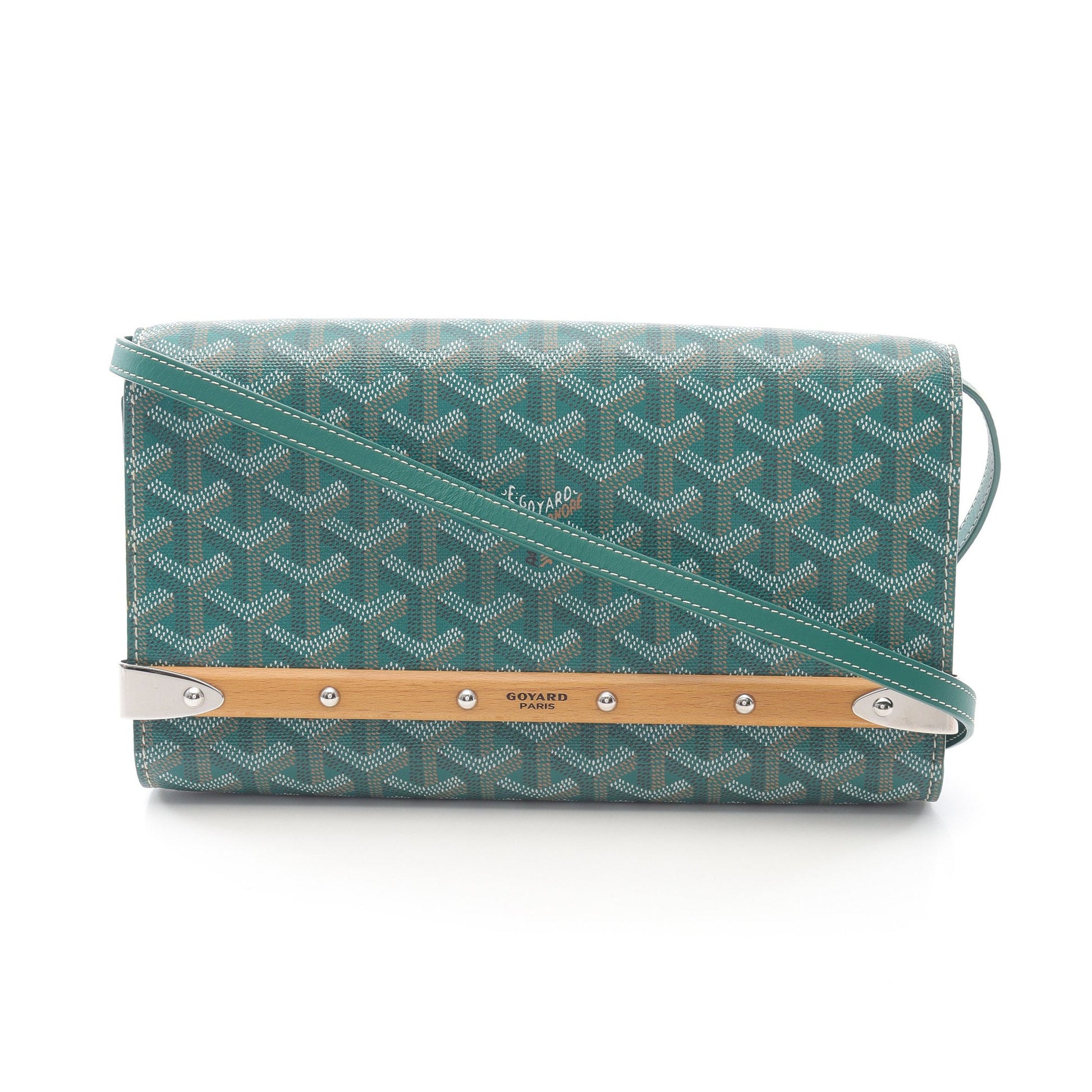 モンテカルロPM クラッチバッグ ショルダーバッグ コーティングキャンバス レザー グリーン マルチカラー ゴヤール バッグ GOYARD