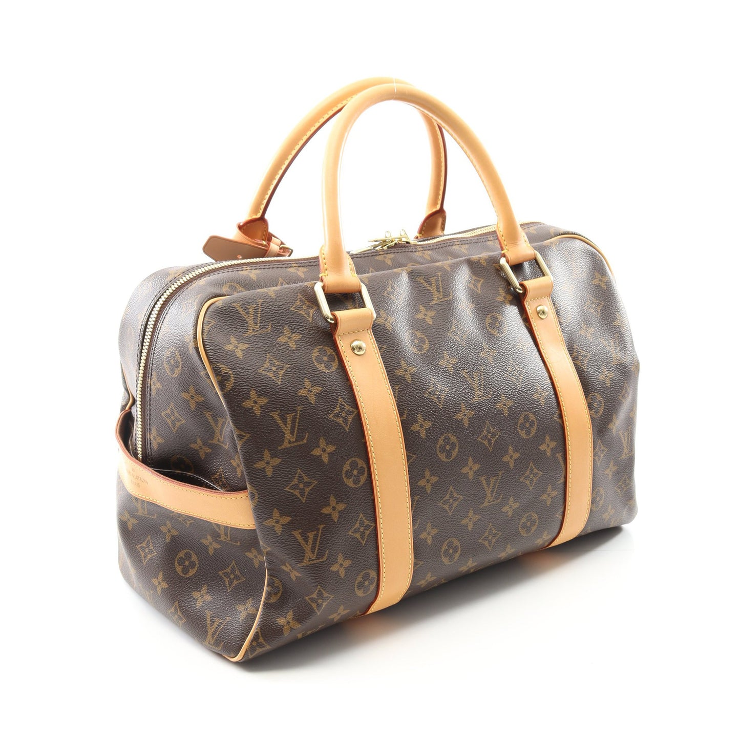 キャリーオール モノグラム ボストンバッグ PVC レザー ブラウン ルイヴィトン バッグ LOUIS VUITTON