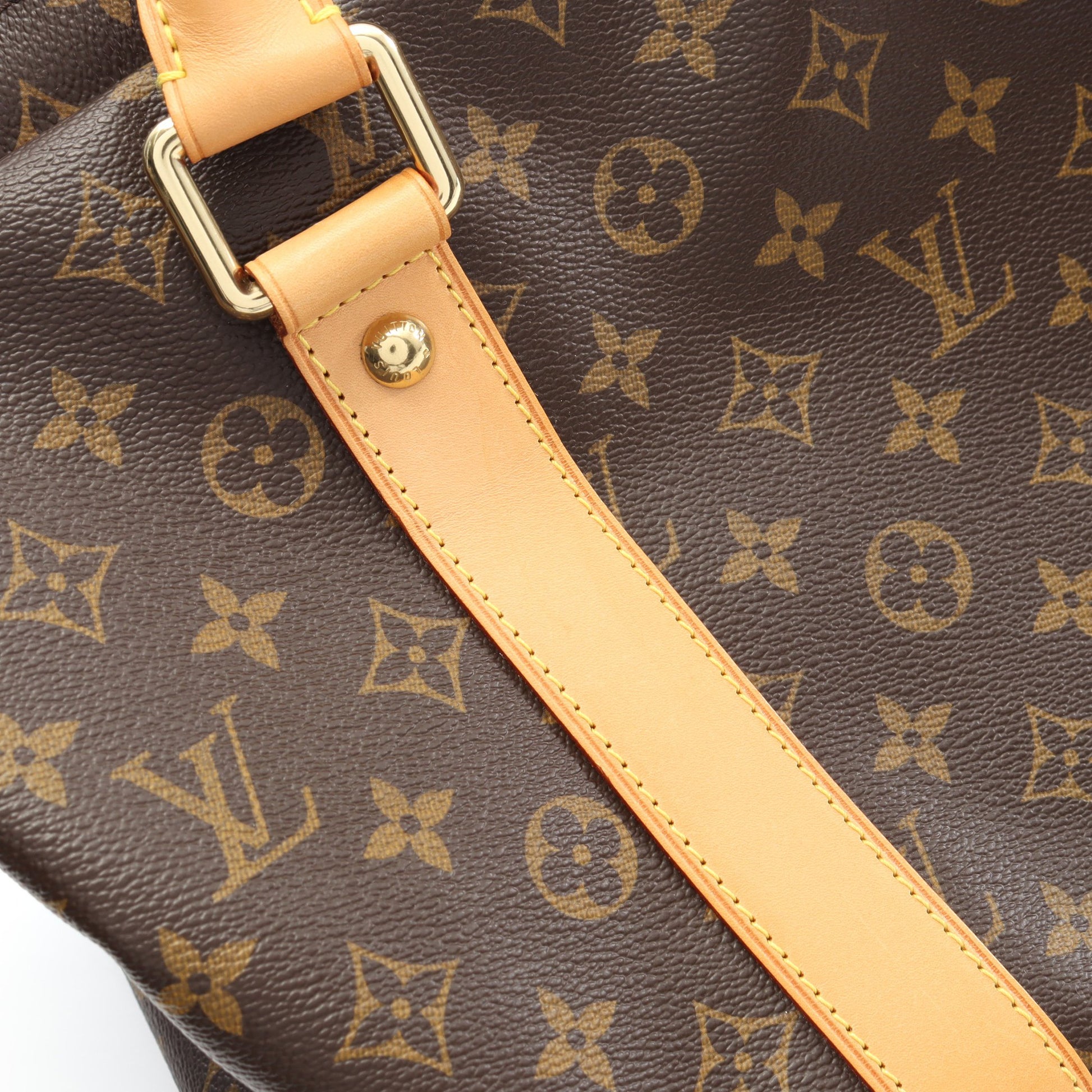 キャリーオール モノグラム ボストンバッグ PVC レザー ブラウン ルイヴィトン バッグ LOUIS VUITTON