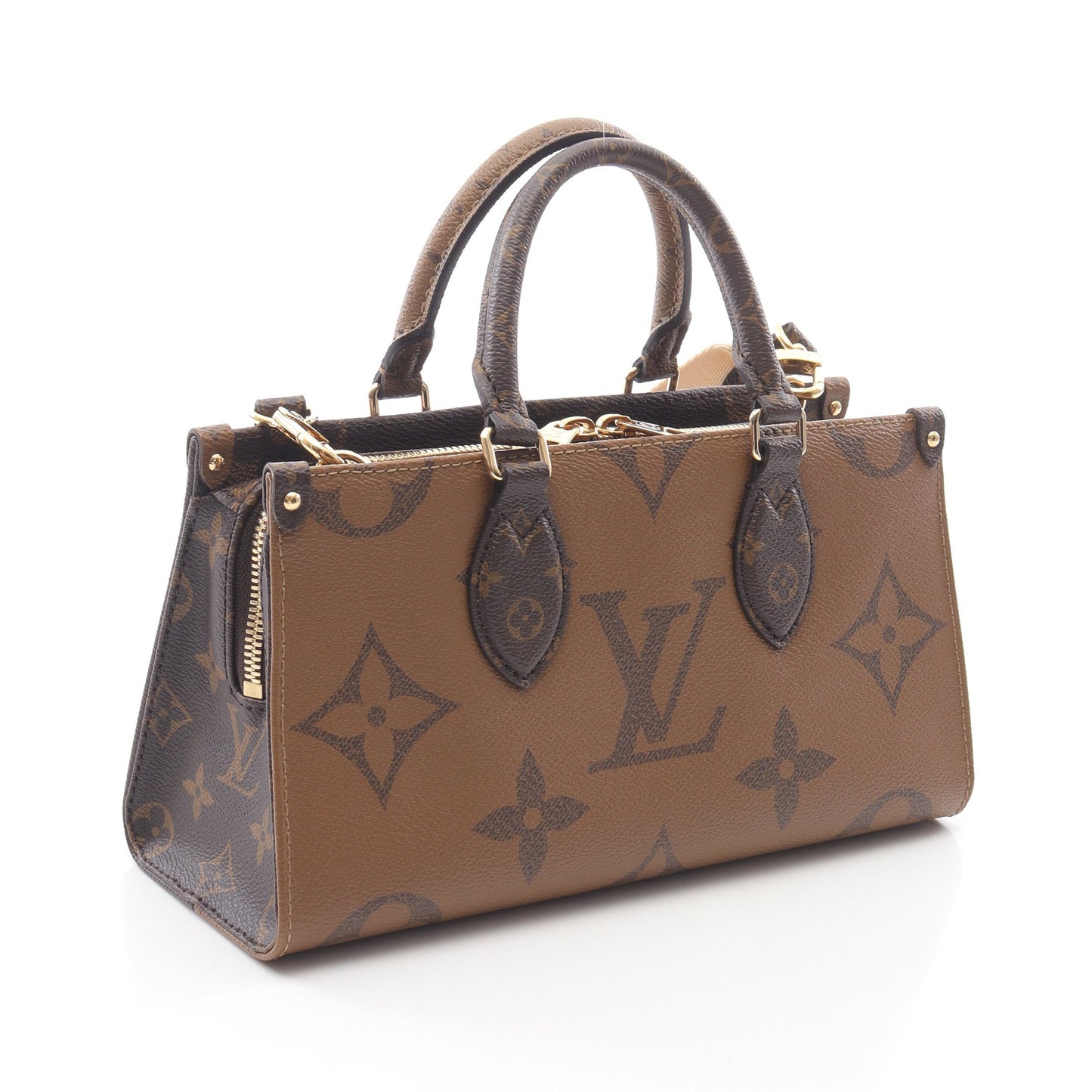 オンザゴー EW モノグラムジャイアント モノグラムリバース ハンドバッグ PVC ブラウン ライトブラウン 2WAY ルイヴィトン バッグ LOUIS VUITTON