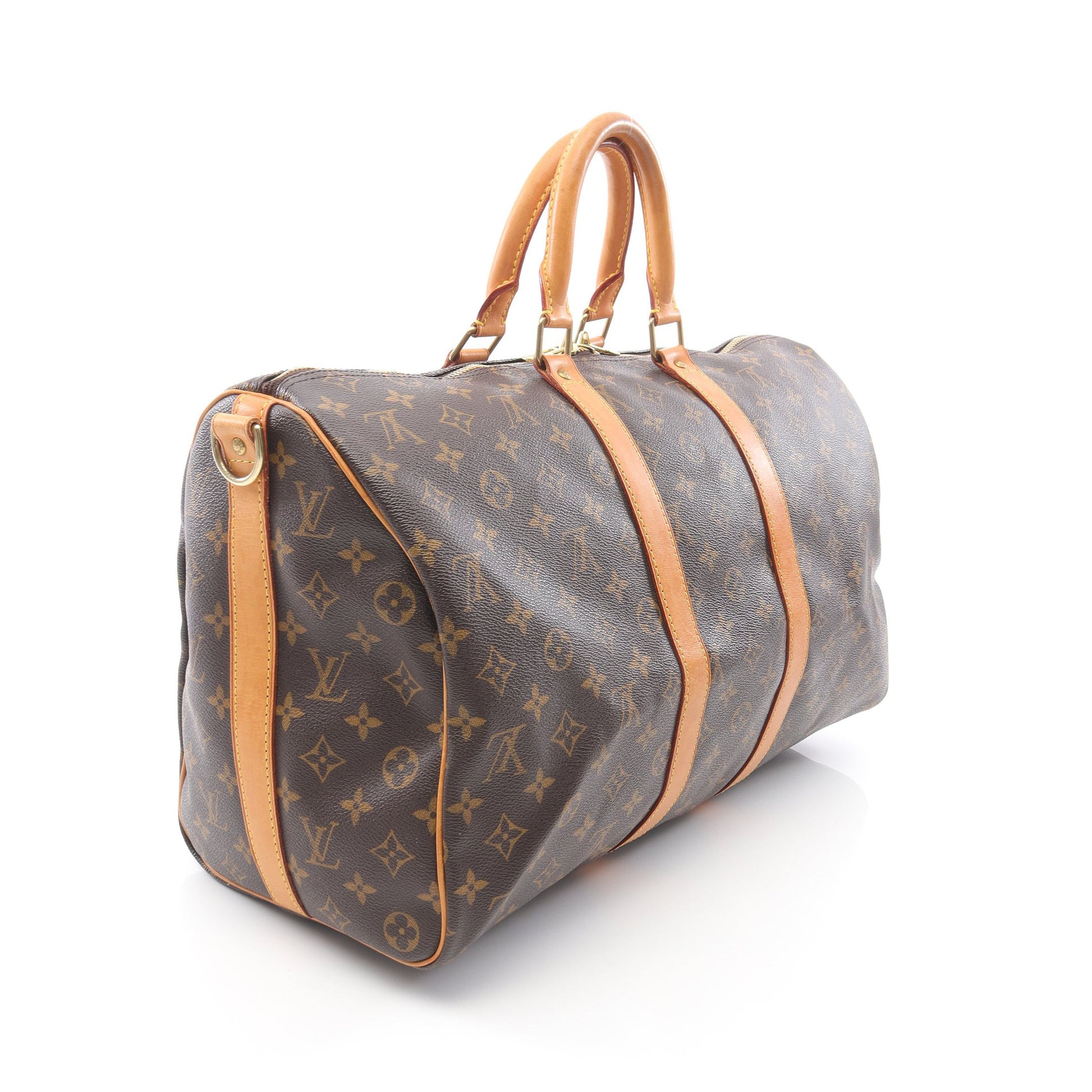 キーポル バンドリエール45 モノグラム ボストンバッグ PVC レザー ブラウン 2WAY ルイヴィトン バッグ LOUIS VUITTON