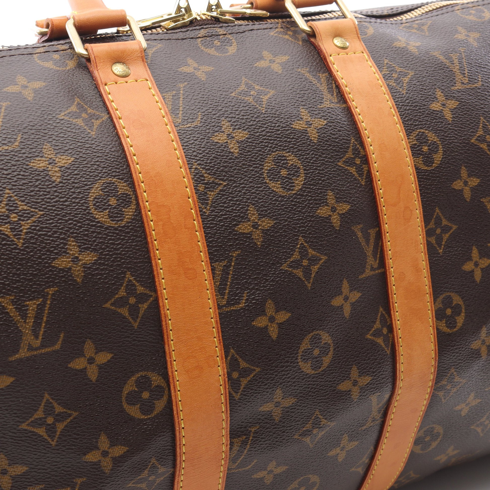 キーポル バンドリエール45 モノグラム ボストンバッグ PVC レザー ブラウン 2WAY ルイヴィトン バッグ LOUIS VUITTON