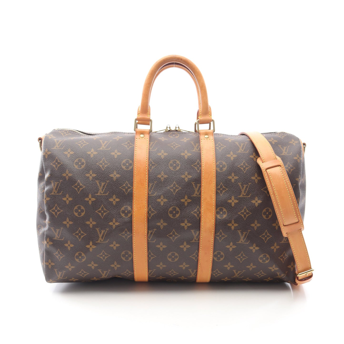 キーポル バンドリエール45 モノグラム ボストンバッグ PVC レザー ブラウン 2WAY ルイヴィトン バッグ LOUIS VUITTON