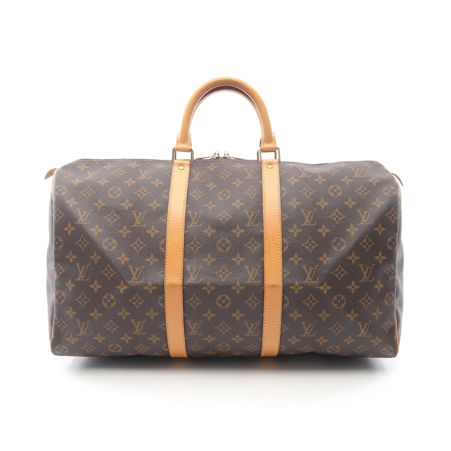 キーポル50 モノグラム ボストンバッグ PVC レザー ブラウン ルイヴィトン バッグ LOUIS VUITTON
