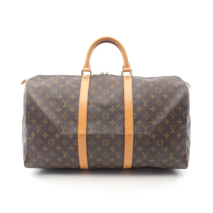 キーポル50 モノグラム ボストンバッグ PVC レザー ブラウン ルイヴィトン バッグ LOUIS VUITTON