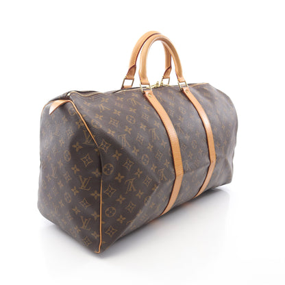 キーポル50 モノグラム ボストンバッグ PVC レザー ブラウン ルイヴィトン バッグ LOUIS VUITTON