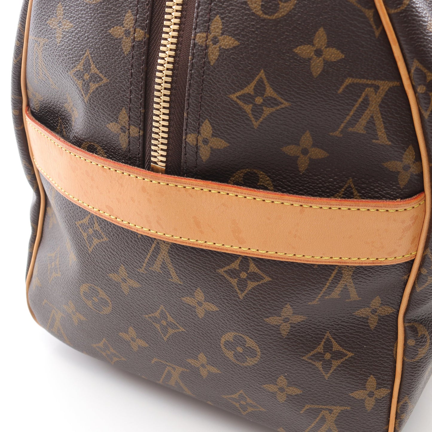 キャリーオール モノグラム ボストンバッグ PVC レザー ブラウン ルイヴィトン バッグ LOUIS VUITTON