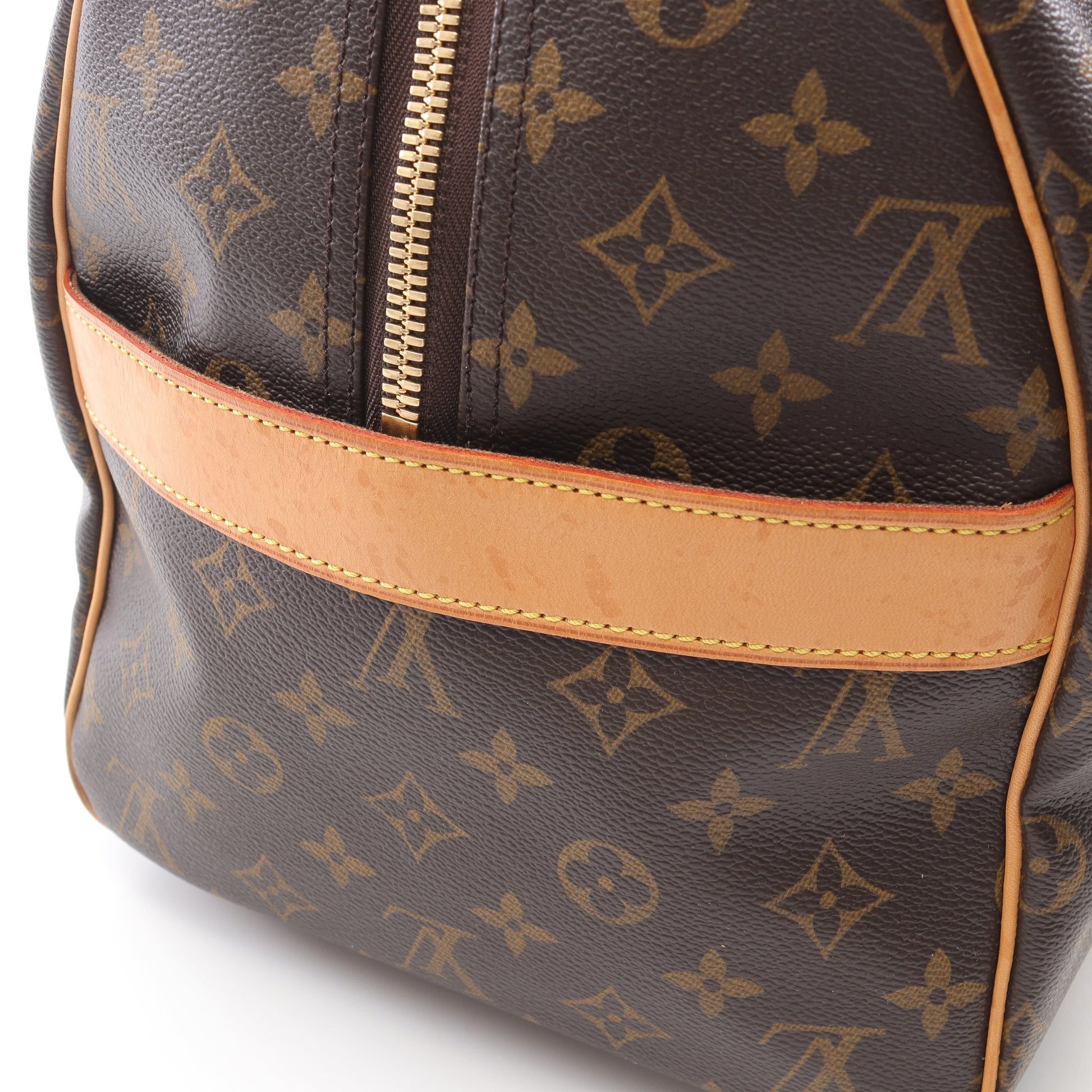 キャリーオール モノグラム ボストンバッグ PVC レザー ブラウン ルイヴィトン バッグ LOUIS VUITTON