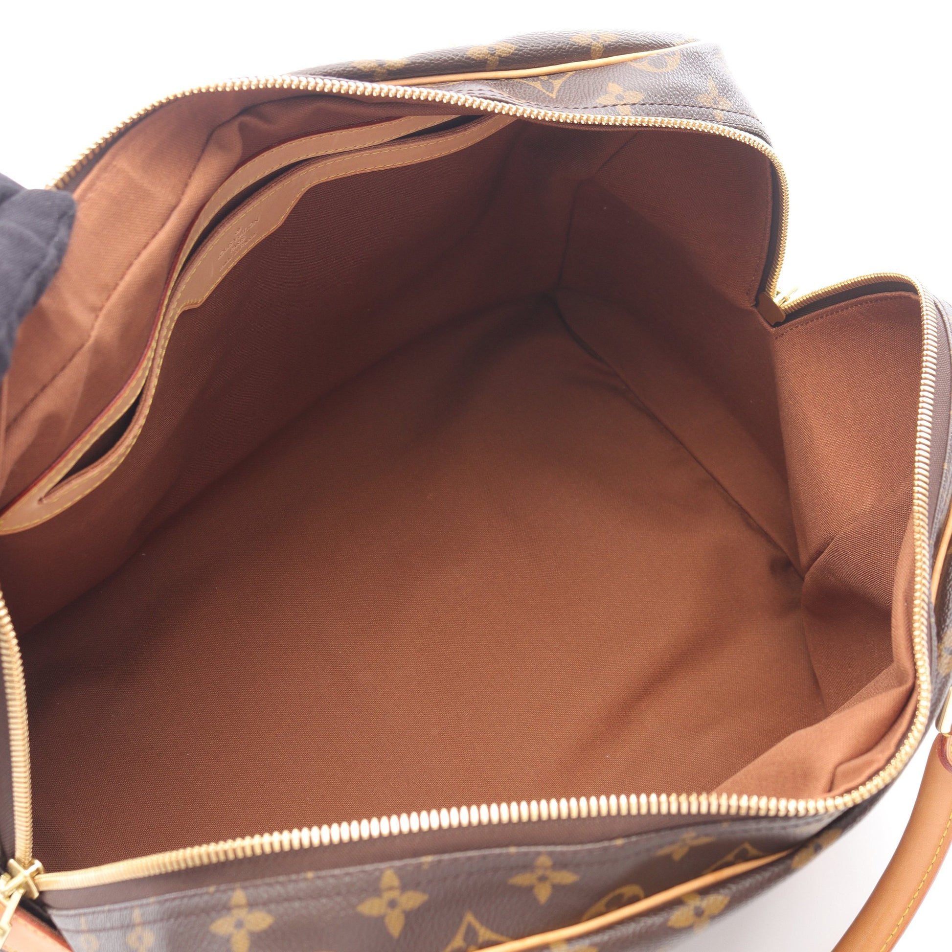 キャリーオール モノグラム ボストンバッグ PVC レザー ブラウン ルイヴィトン バッグ LOUIS VUITTON