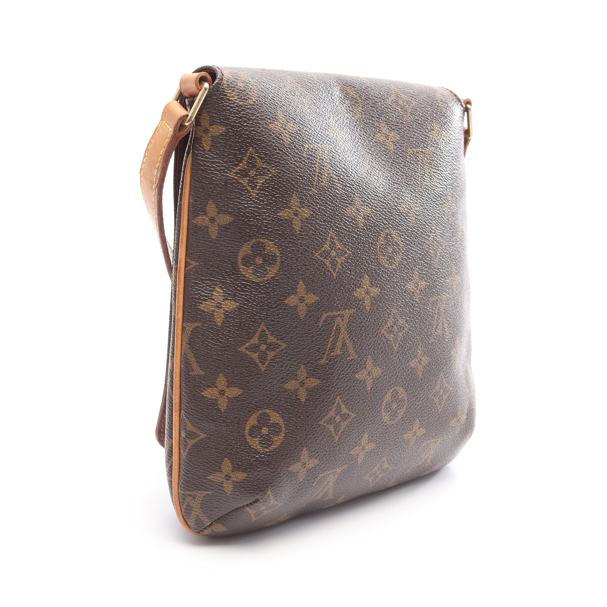 ミュゼットサルサ ロングストラップ モノグラム ショルダーバッグ PVC レザー ブラウン ルイヴィトン バッグ LOUIS VUITTON