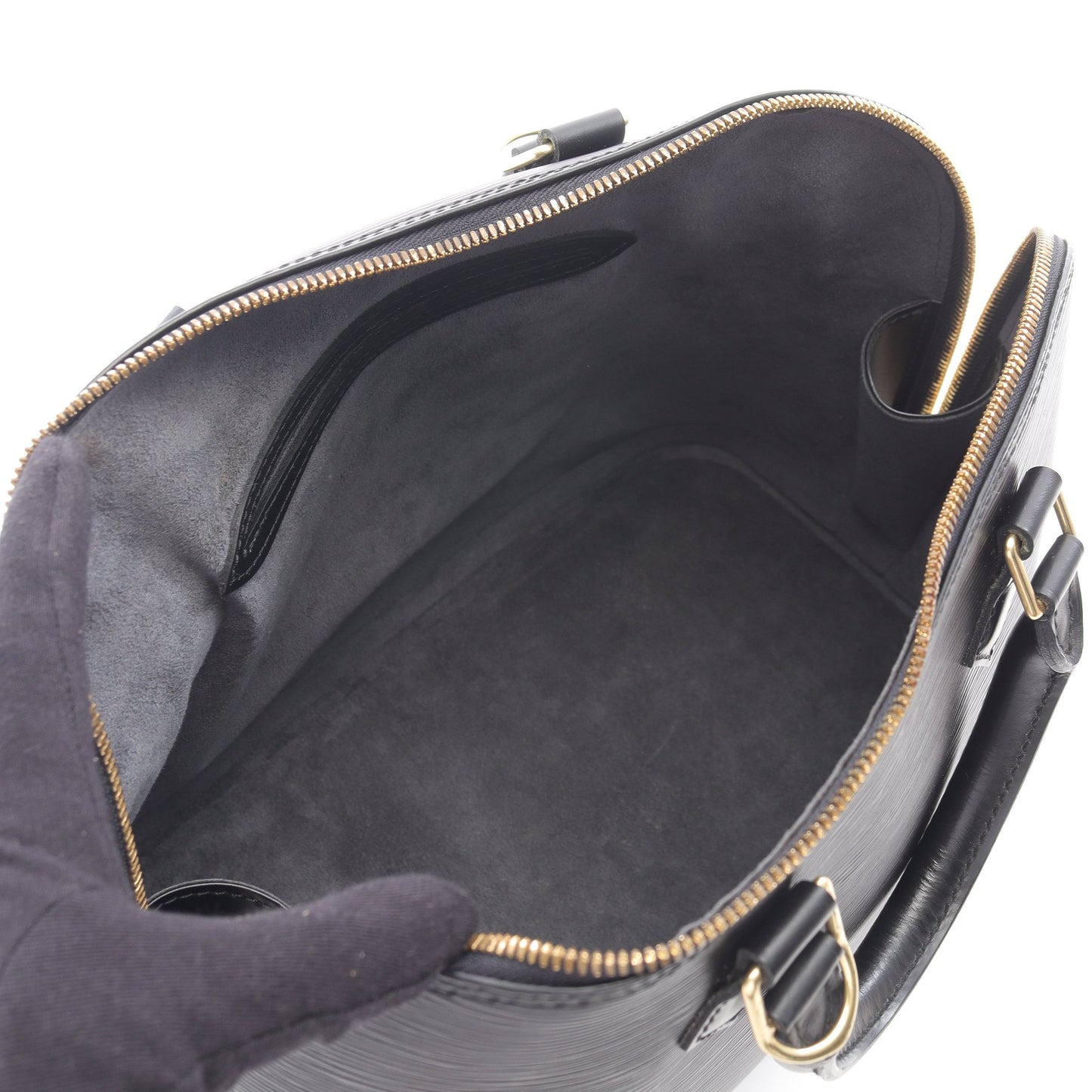 アルマ エピ ノワール ハンドバッグ レザー ブラック ルイヴィトン バッグ LOUIS VUITTON